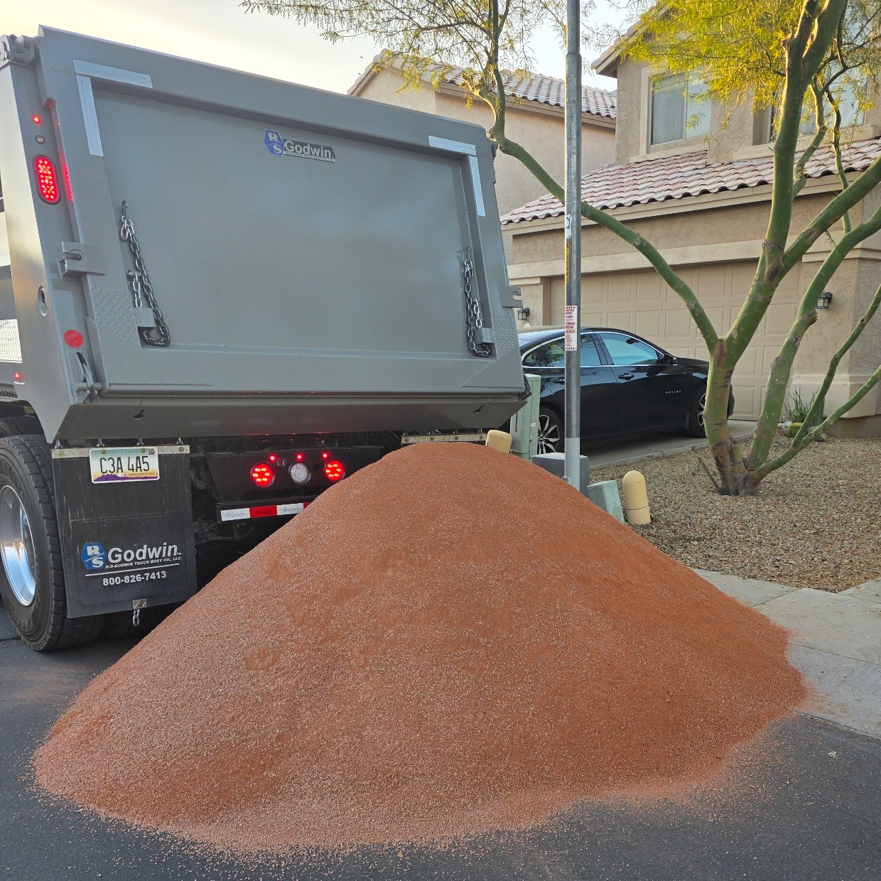 Job site after Trade Master aggregate delivery
